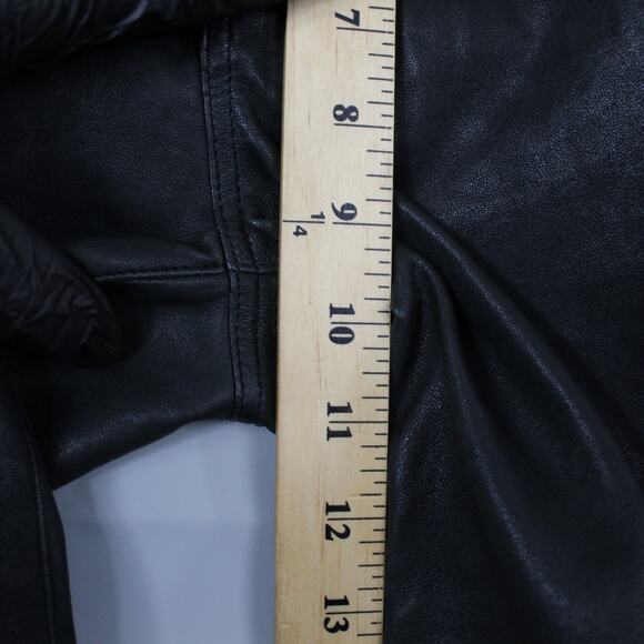 Citizens of Humanity Pants Womens 24 Skyla Cigarette Ankle Black Lamb Leather - Picture 15 of 16